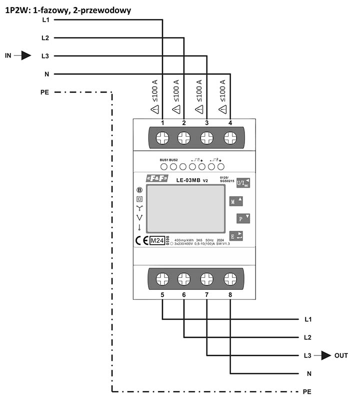 LE-03MB v.2 schematy podłączenia